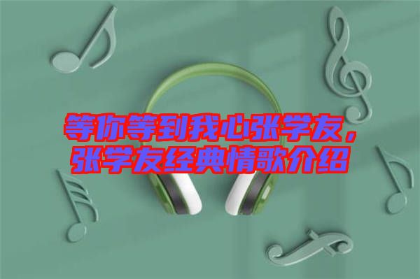 等你等到我心張學(xué)友，張學(xué)友經(jīng)典情歌介紹