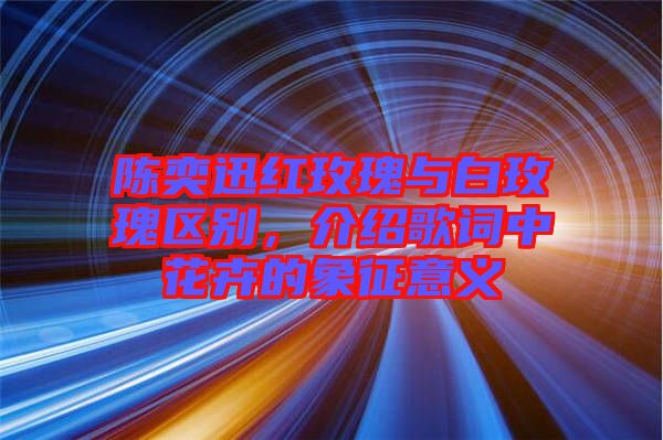 陳奕迅紅玫瑰與白玫瑰區(qū)別，介紹歌詞中花卉的象征意義