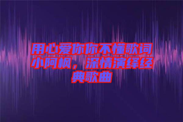 用心愛你你不懂歌詞小阿楓，深情演繹經(jīng)典歌曲