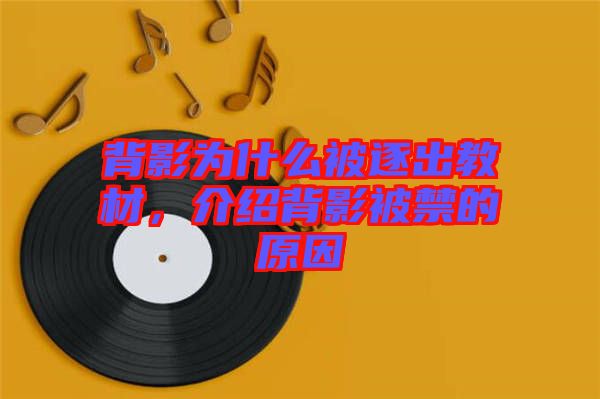 背影為什么被逐出教材，介紹背影被禁的原因