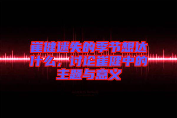 崔健迷失的季節(jié)想達(dá)什么，討論崔健中的主題與意義