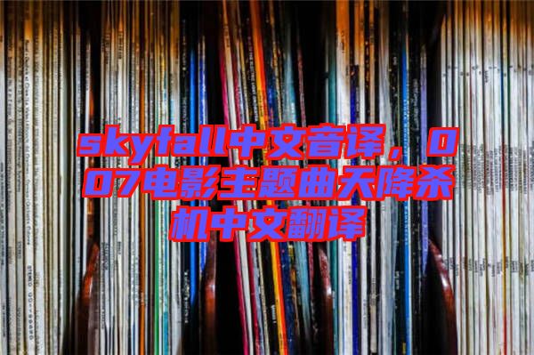 skyfall中文音譯，007電影主題曲天降殺機中文翻譯
