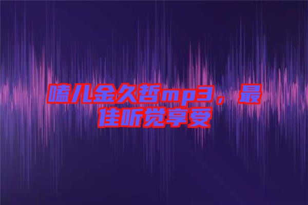 嗑兒金久哲mp3，最佳聽覺享受