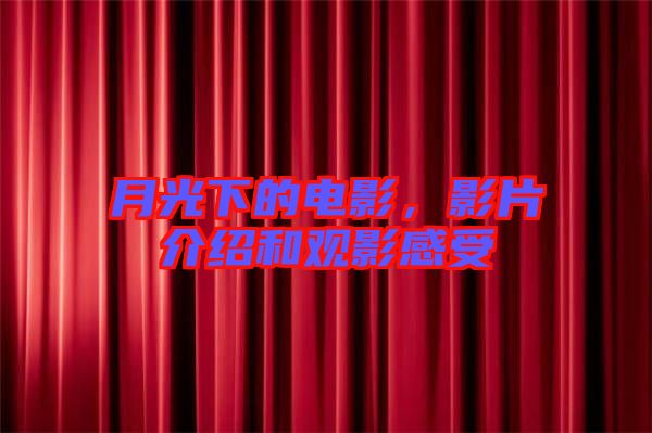 月光下的電影，影片介紹和觀影感受