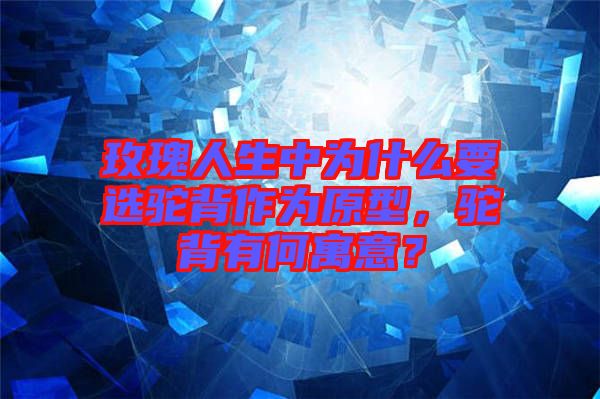 玫瑰人生中為什么要選駝背作為原型，駝背有何寓意？