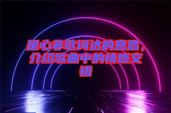 是心非歌詞達的意思，介紹歌曲中的情感交錯