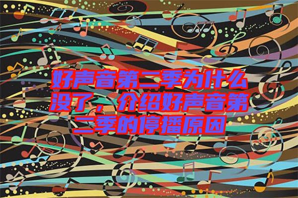 好聲音第二季為什么沒(méi)了，介紹好聲音第二季的停播原因