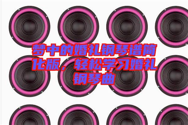 夢中的婚禮鋼琴譜簡化版，輕松學(xué)習(xí)婚禮鋼琴曲