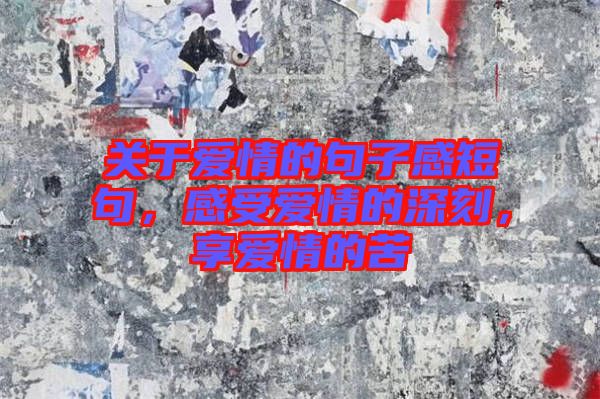 關于愛情的句子感短句，感受愛情的深刻，享愛情的苦